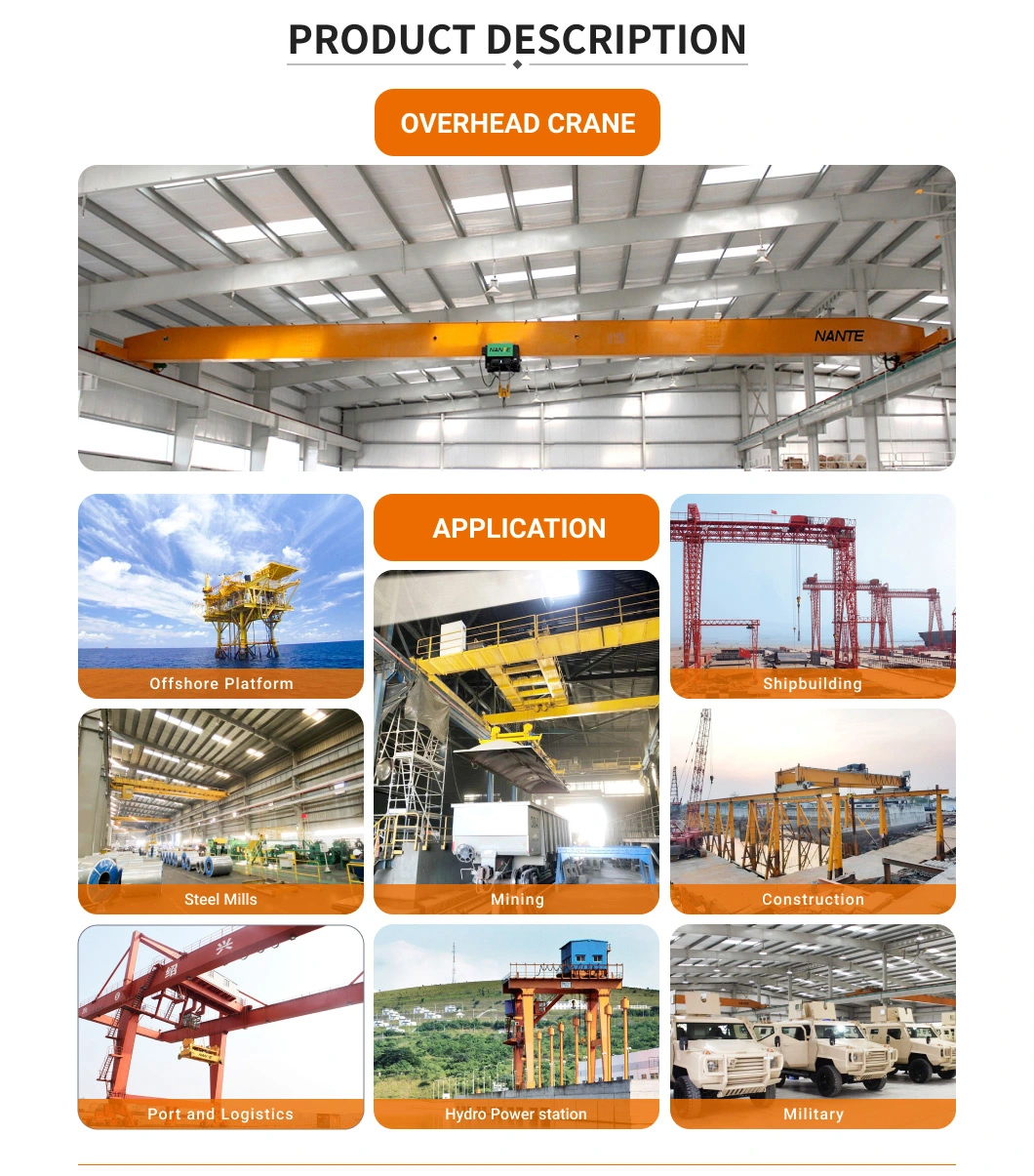 Fem Standard Electric Overhead Travelling Crane Bridge Crane